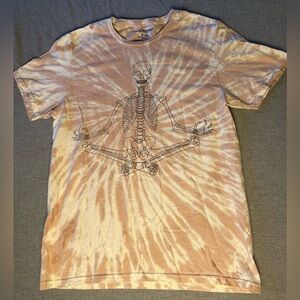 Baby Pink & white tie dye yoga skelly